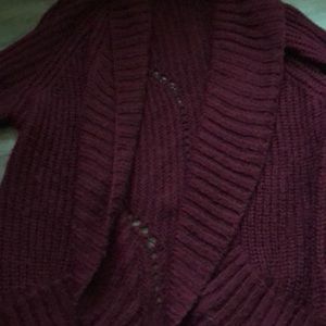 Rue21 Sweaters - Crochet maroon cardigan Rue21 Sweaters - Crochet maroon cardigan